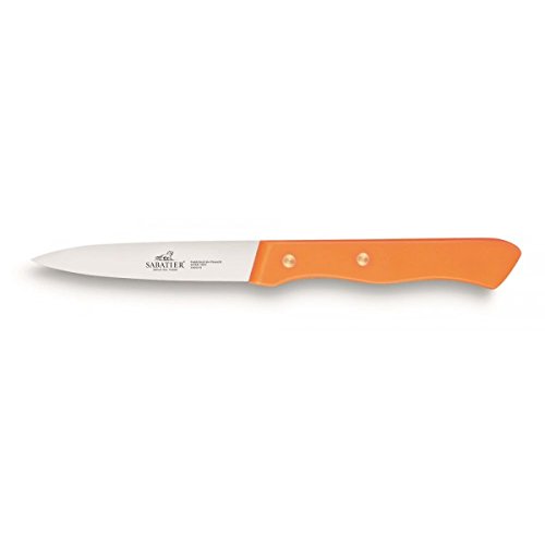 SABATIER – 6er-Set Schälmesser SERIE 197 – 8 cm – Klinge aus rostfreiem Stahl und Messingnieten – Perfekt für Präzisionsaufgaben wie Schälen, Schneiden und Schälen von Obst
