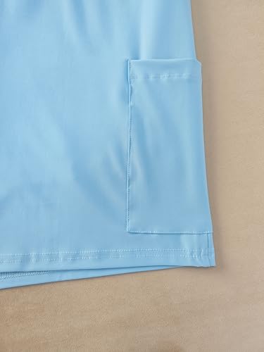 Image of Women's Play Dress, Short Sleeve Mini Skirt with Pockets, Black, Size XL