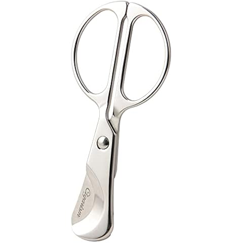 CIGARISM Hand-Polished Stainless Steel Blades Small Size Cigar Cutter Scissors Cover