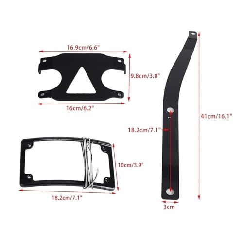 Fixation plaque d'immatriculation arrière de pour moto Fat Bob FXFB - 4