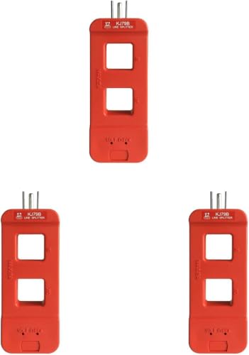 Image of KJ79B AC Line Splitter, Line Splitter for Clamp Meter, 10x Measurement, 15A Max Current, for US Outlets(red) (KJ79B red 3pcs)