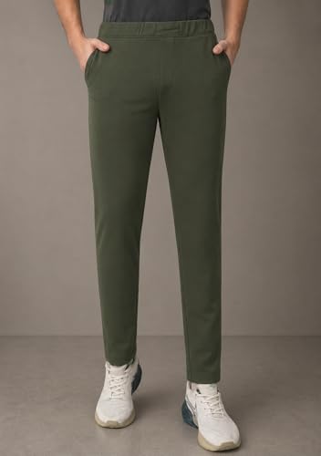 Image of SaintX Men's 4-Way Stretchable Athleisure Pants | Sweat Wicking Fabric | Slim Fit | Active - Sports Wear | Travel, Lounge & Casual Wear | Stylish Back Zipper Pocket | Available in Plus Size (ST06)