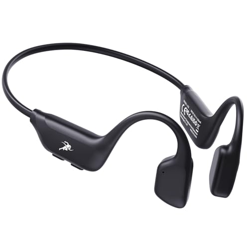 Casque Conduction Osseuse Bluetooth 6.0, Open Ear Casque Bluetooth sans Fil Conduction Osseuse avec...