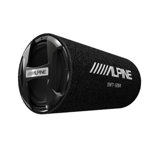 Alpine SWT-12S4 1500W Max (300W RMS) Single 12" Sealed Subwoofer Tube Enclosure