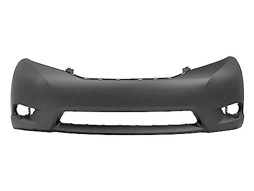 MBI AUTO - Primered, Front Bumper Cover Fascia for 2011-2017 Toyota Sienna 11-17, TO1000369