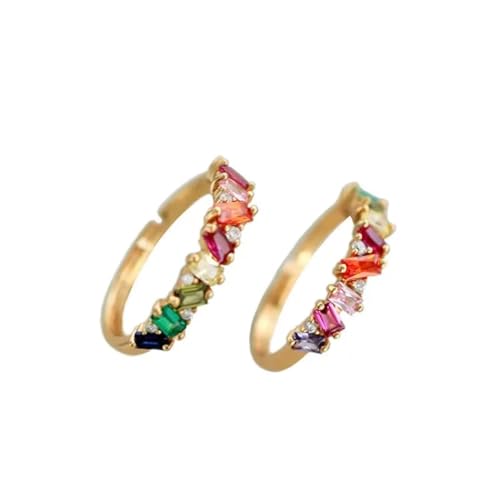 ZFHTJEKNCS Anillos para Mujer, Ligero Ajustable, Lujo Elegante de Compromiso Alto