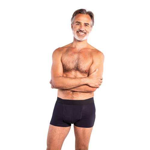 Souverän Blasenschwäche Unterwäsche Männer - Boxershorts für leichte Inkontinenz bei erwachsenen Männern waschbar & antibakteriell 60ml Flüssigkeitsaufnahme Größe M (EU 5)