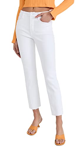 Good American Women's Good Straight Raw Hem Jeans