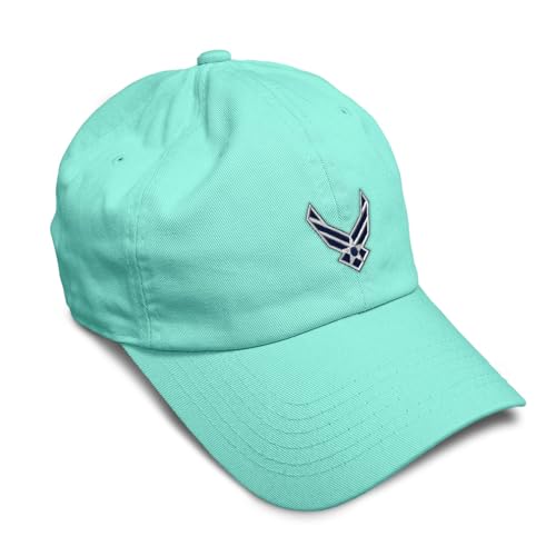 Image of Speedy Pros Soft Baseball Hat Embroidered Dad Hat Air Force Emblem Embroidery Men & Ladies Baseball Cap Cotton