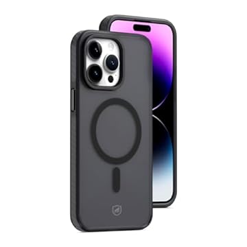 Gshield Capa Case Capinha Premium de Policarbonato Fosco Translúcido Compatível com MagSafe para (iPhone 14 Pro, Preta)