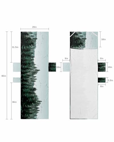 Turquoise Forest Beach Lounge Chair Towel Cover, Soft Chaise Lounge Towel with Side Pockets Patio Pool Chairs Cover for Beach/Pool Sunbathing 29x85 Rustic Pine Tree Birds Farmhouse