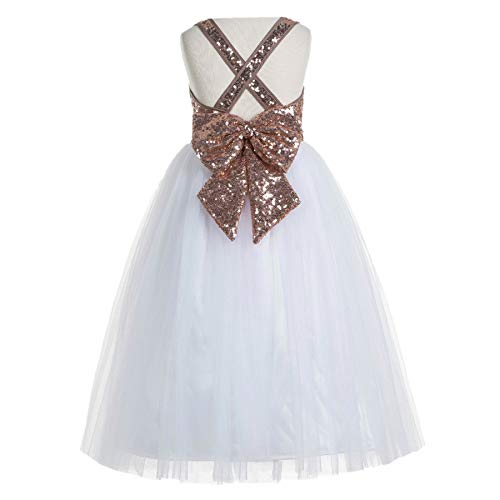 ekidsbridal Crossed Straps A-Line Toddler Flower Girl Dresses Pageant Dresses 177 8 Rose
