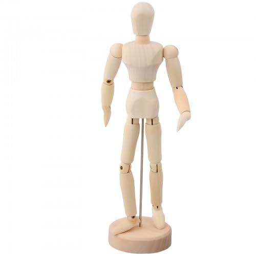 Manequim de madeira boneco articulado flexível bonecas e figuras articuladas para pintar manequim (20 cm)