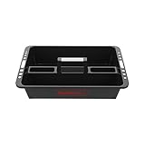 Plastic Storage Tray Tote- Versatile Multiuse Caddy with Attached Portable Handle to Organize and Carry Tools, Cleaning Supplies, More by Stalwart