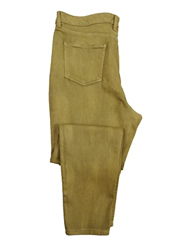 Lauren Ralph Lauren Women's Plus Metallic High-Rise Pants (20W, Olive Wash)2