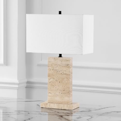Lámpara de mesa Jennabriana Travertine/Black 26 pulgadas miniatura 7