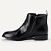 Amazon Essentials Girls' Ankle Boots With Zipper, Black Faux Leather, 6 Big Kid
