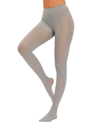 Image of Luxdovi Women Ultra Soft 50 Denier Silky Tights Semi Opaque Solid Color Pantyhose High Waist Footed Stockings
