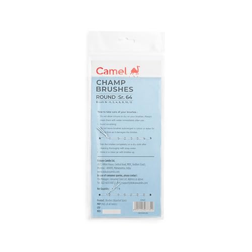 Image of Camlin Champ Round Brush Set - Pack of 7 (Multicolor)