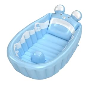 Generisch Babybadewanne Bärenmotiv Aufblasbar Blau