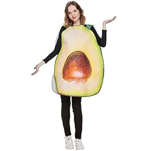 EraSpooky Disfraz de Aguacate para Adultos De Esponja para Fiesta Halloween,Carnaval,Cosplay