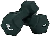 Hit Fitness Neoprene Studio Dumbbells - Juego de 6 kg (2 unidades), color rosa oscuro