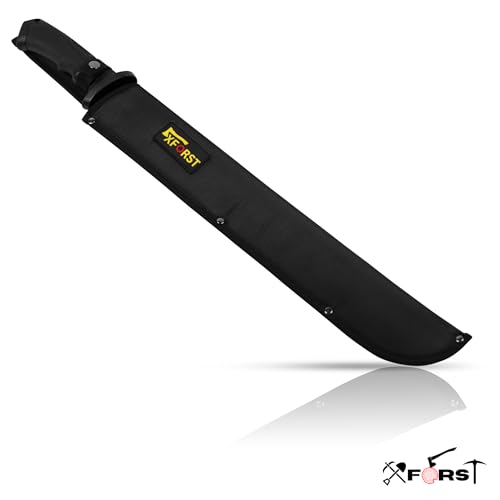 Xforst Machete MTB mit Sägeblatt, gesamtlänge 60,5 cm. Mit rutschfestem Gummi-Griff und feststehender Klinge. Für Outdoor, Survival und Bushcraft.