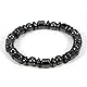 Magnetisches Gewichtsverlust Armband - Gesundheits Titan Stahl Schmuck Mit Schwarzem Stein für Abnehmen und Magnetfeldtherapie (4)