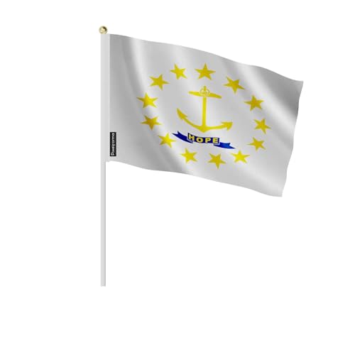 Drapeau Rhode Island 30x45cm en lot de 100 pièces pour défilés