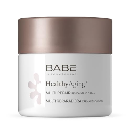 Laboratorios Babé - Multi Reparadora | HealthyAging+ | Crema Facial Hidratante De Noche Renovadora 50 ml | Nutritiva | Regeneradora | Aspecto Joven | Colágeno | Piel Sensible| Antiarrugas