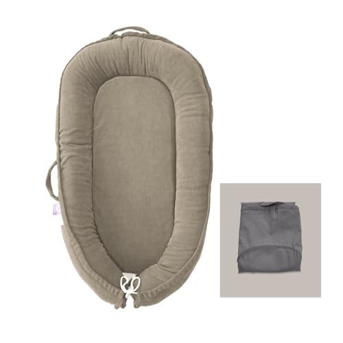 Infant Lounger Cover, 100% Organic Cotton, Newborn Essentials, Baby Gifts | Cover Only (Fields of Rye)