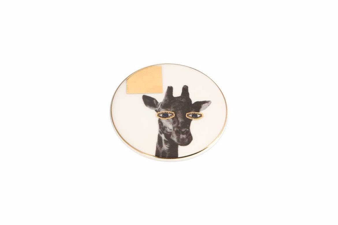 Porland Wild Life Giraffe 10 cm Bardak Altlığı, Çok Renkli