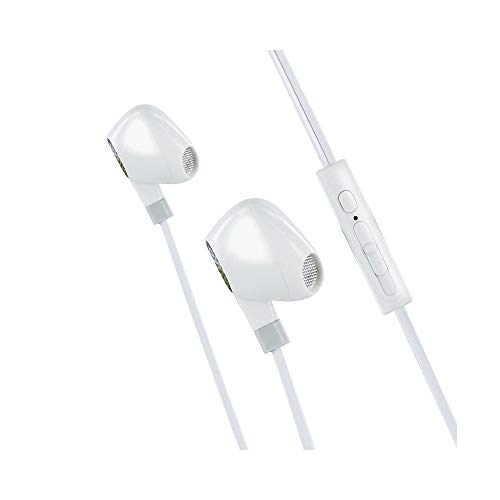 Omenex Ecouteurs Intra-Auriculaires avec Microphone Blanc