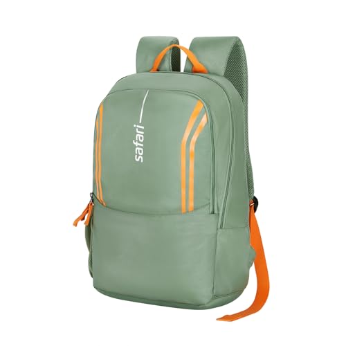 Image of Safari Flash Neo 26L Casual Printed Backpack, 2 compartments, bottle holder, Front pocket, school bag for boys and girls, college, office, travel for men and women, Color- Sage