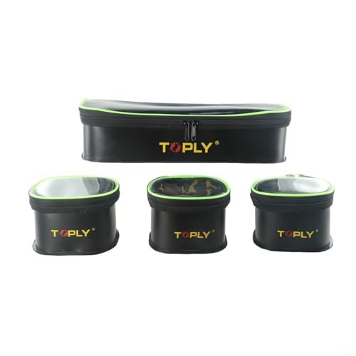 DAZZLEEX Juego de cubos de pesca de EVA, impermeable y ligero para un fácil transporte en viajes al aire libre, como lo muestra la imagen