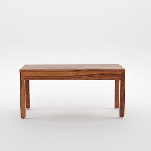 Image of Sheesham Wood Dining Table 6 Seater | Rectangle Six Seater Dinning Table with 4 Chairs & 1 Bench for Home | Wooden Kitchen Dinner Table 6 Seater | Dining Room Sets for Restaurants, Teak Finish
