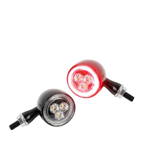 Clignotant universel pour moto type bullet 12V ambre rouge blanc