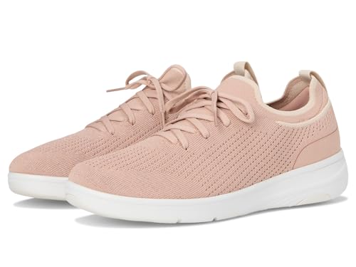 FitFlop Super-Q Knit Slip-On Laced Sneakers, Color: Beige Buff/Rose Gold, Size: 8 (JM1-C70-060)