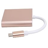 Wakects USB C Adapter 3.1 3 in 1 Hub, 4K 60Hz (Rose Gold)
