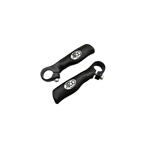 Embout de cintre VTT alu forgé noir mat 125mm atoo ergonomique