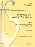  Giuseppe tartini: volume 21a: sonate del volume autografo, n.19-23 per violino e basso continuo (o v