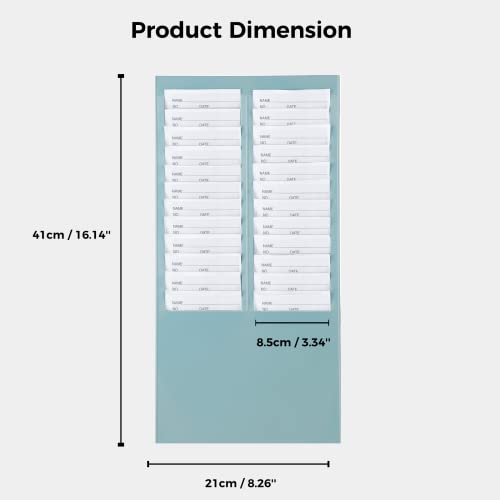 Time Card Rack, 24 Pocket Wall Mounted Time Card Holder, Time Card Organizer For Attendance Recorder Punch Time Offices Warehouses Factories. 16.33 X 8.26In (1Pcs) #TOP3
