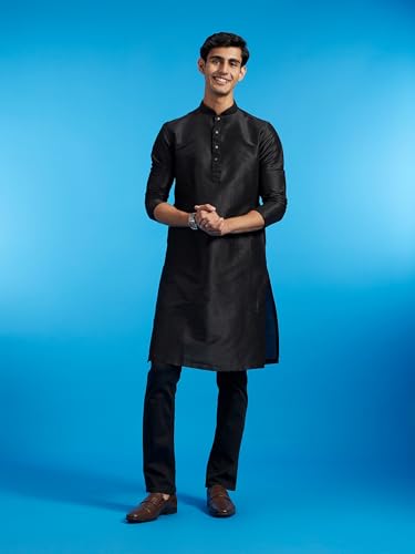 Image of DIWAS BY MANYAVAR Men's Art Silk Solid Kurta (1pc)