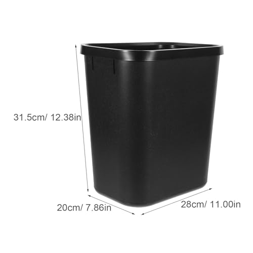 Caneca de basura plástica ovalada 15 litros negra miniatura 7