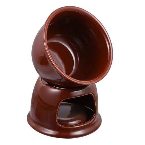 Healifty Pentola Per Fonduta in Ceramica Scaldaburro Per Cioccolato e Formaggio Set Riscaldante Per Dessert Uso Casa Cucina e Picnic
