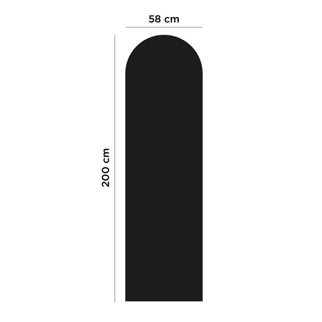 FERFLEX - Kit papier peint magnétique arrondi - Version Adhésif Permanent - Ardoise effacable - Deco murale - 8 aimants argentés inclus - 2mx58cm