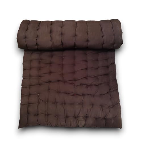 Image of ATOOTFUSION Soft Cotton Quilt | Foldable Mattress for Floor Light Weight Filled Single Firm Cotton Quilt Mattress Gadda (1 Sleeping Capacity, 3 x 6 ft or 72 x 36 Inches) (Brown)