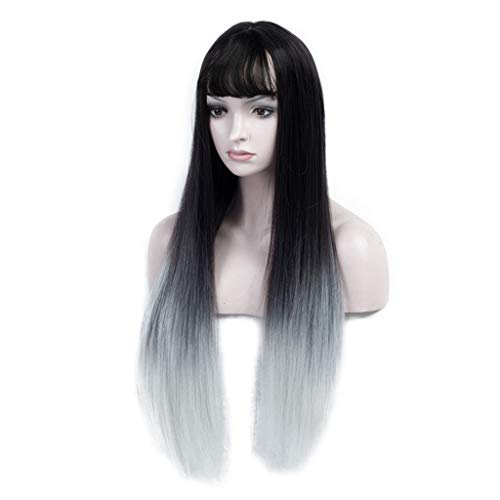 Preisvergleich Produktbild Kunsthaarperücke, langes, glattes Haar, mit Farbverlauf