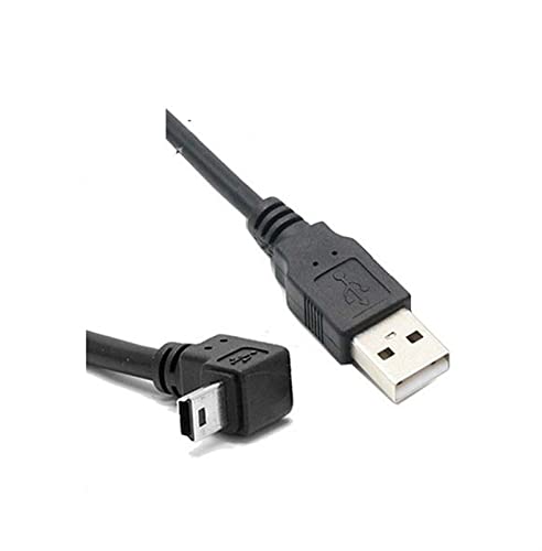 Câble Mini USB de charge et transfert de données avec connecteur mâle incliné 5 broches 1,5m