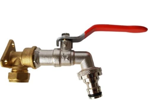 Ap Supplies Brass 15Mm Wall Flange Kit - To Easily Create A New Garden Outlet From Your Copper Pipe Water Line. (Quick Connect Lever Tap)